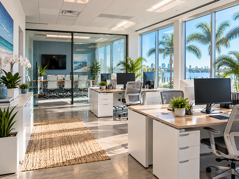 Professionally cleaned commercial space in Florida